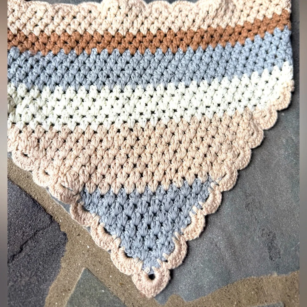 New🌟Anthropologie-Triangle Crochet Hair Scarf